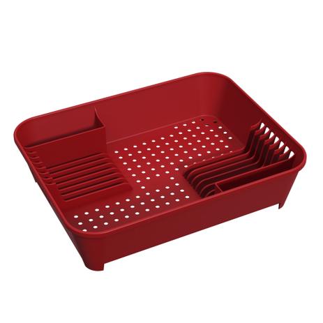 Escorredor de Louças Basic Vermelho Bold Coza - Brinox Menor preço em Escorredor de Louças Basic Vermelho Bold Coza - Brinox