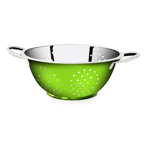 Escorredor de Massa 24cm Inox/Verde - Gourmet Mix Menor preço em Escorredor de Massa 24cm Inox/Verde - Gourmet Mix