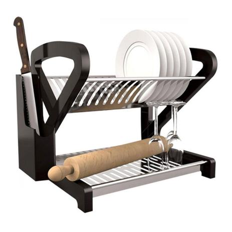 Escorredor de Pratos e Louças Inox Euro Home Preto IN2742PT Menor preço em Escorredor de Pratos e Louças Inox Euro Home Preto IN2742PT
