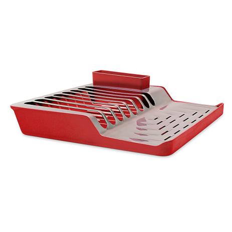 Escorredor De Pratos inox Minimal Vermelho Brinox Menor preço em Escorredor De Pratos inox Minimal Vermelho Brinox