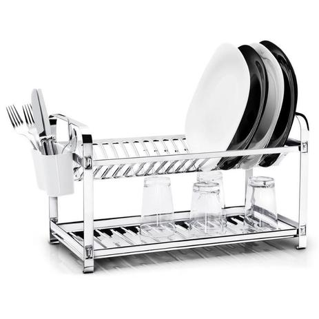 Escorredor Em Inox 20 Pratos Com Porta Talheres Em Plástico - Makinox Menor preço em Escorredor Em Inox 20 Pratos Com Porta Talheres Em Plástico - Makinox