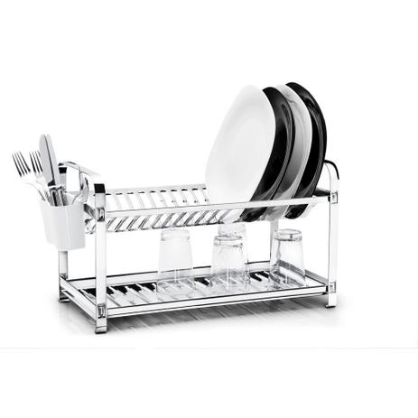 Escorredor Inox 20 Pratos Montado - Porta Talher Plastico PP - Mak Inox Menor preço em Escorredor Inox 20 Pratos Montado - Porta Talher Plastico PP - Mak Inox