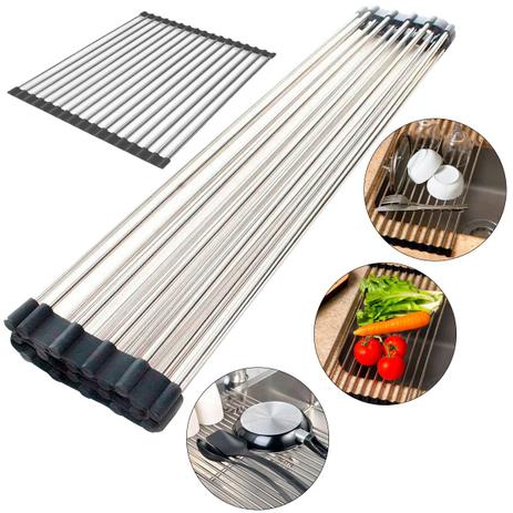 Escorredor Louças Esteira Multifunções 37 Cm Inox Western Menor preço em Escorredor Louças Esteira Multifunções 37 Cm Inox Western