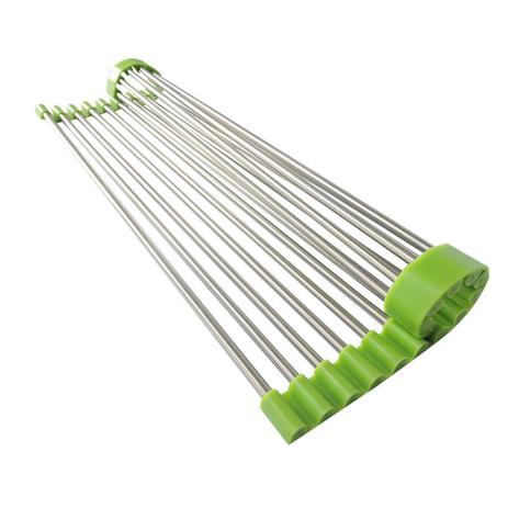 Escorredor Multiuso Flexível Em Inox E Silicone Verde 43 X 28 Cm - Kehome Menor preço em Escorredor Multiuso Flexível Em Inox E Silicone Verde 43 X 28 Cm - Kehome