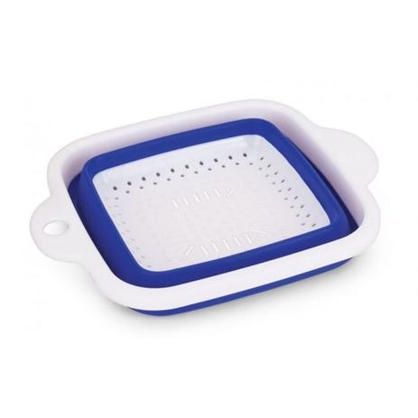 Escorredor Retrátil 26cm Quadrado Azul - Hauskraft Menor preço em Escorredor Retrátil 26cm Quadrado Azul - Hauskraft