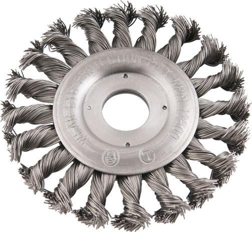 Escova circular torcida 4.1/2x1/2” furo 7/8” aço carbono polido 12500rpm - Vonder Menor preço em Escova circular torcida 4.1/2x1/2” furo 7/8” aço carbono polido 12500rpm - Vonder