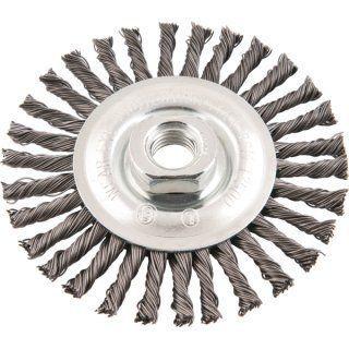 Escova circular torcida 4.1/2x1/4" rosca m14 aço carbono polido 12500rpm - Vonder Menor preço em Escova circular torcida 4.1/2x1/4" rosca m14 aço carbono polido 12500rpm - Vonder