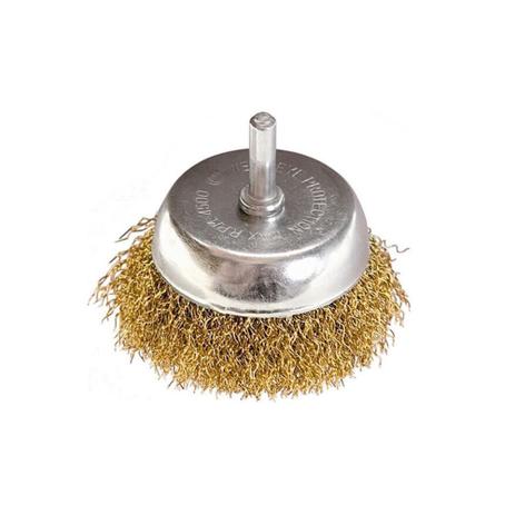 Escova Copo Circular em Aço com Fio Torcido 75mm Cromada - Mtx Menor preço em Escova Copo Circular em Aço com Fio Torcido 75mm Cromada - Mtx