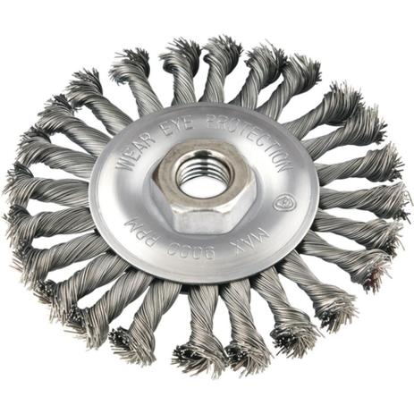 Escova de aço circular torcida 7”x 1/2” - Vonder Menor preço em Escova de aço circular torcida 7”x 1/2” - Vonder