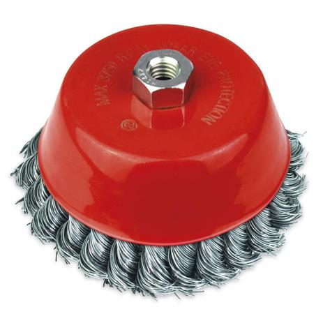 Escova de Aço Trançado Tipo Copo com Rosca 60mm 319,0021 ROCAST Menor preço em Escova de Aço Trançado Tipo Copo com Rosca 60mm 319,0021 ROCAST