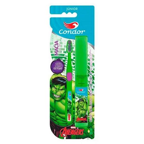 Escova de Dentes Junior Condor Avengers c/ Estojo Menor preço em Escova de Dentes Junior Condor Avengers c/ Estojo