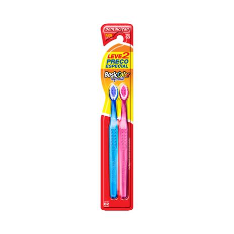 Escova dental basic color dentalclean - macia l2p1 - Dental clean Menor preço em Escova dental basic color dentalclean - macia l2p1 - Dental clean