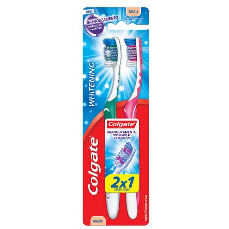 Escova Dental Colgate Whitening 2 Unidades Menor preço em Escova Dental Colgate Whitening 2 Unidades