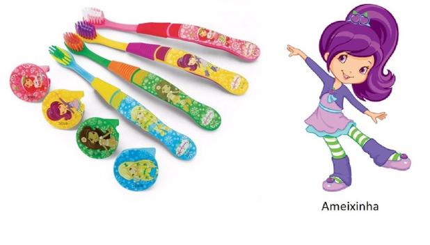 Escova dental Infantil Cerdas Macias com Capa Protetora Turma da Moranguinho - Ameixinha - Frescor é boa?