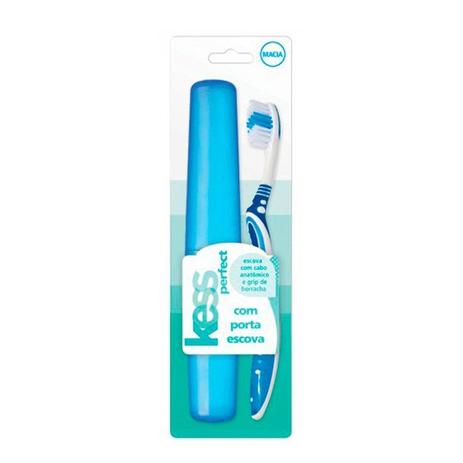 Escova Dental Kess Perfect Combo Com Porta Escova Menor preço em Escova Dental Kess Perfect Combo Com Porta Escova