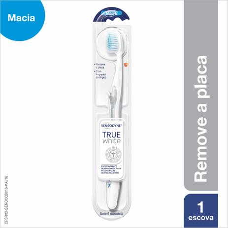 Escova Dental Sensodyne True White Cerdas Macia Menor preço em Escova Dental Sensodyne True White Cerdas Macia