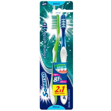 Escova Dental Sorriso Xtreme White 4D Leve 2 Pague 1 Menor preço em Escova Dental Sorriso Xtreme White 4D Leve 2 Pague 1