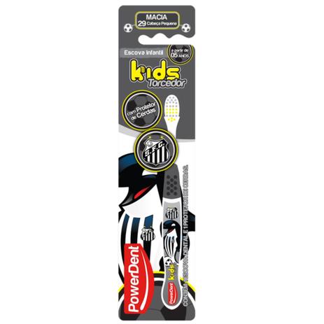 Escova dental torcedor santos kids powerdent Menor preço em Escova dental torcedor santos kids powerdent