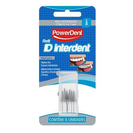Escova interdental refil conico c/6 unids ref 1256 powerdent Menor preço em Escova interdental refil conico c/6 unids ref 1256 powerdent