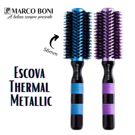 Escova Profissional Cabo Antideslizante Para Tração Cerdas Duplas 56mm Thermal Metallic Marco Boni Menor preço em Escova Profissional Cabo Antideslizante Para Tração Cerdas Duplas 56mm Thermal Metallic Marco Boni