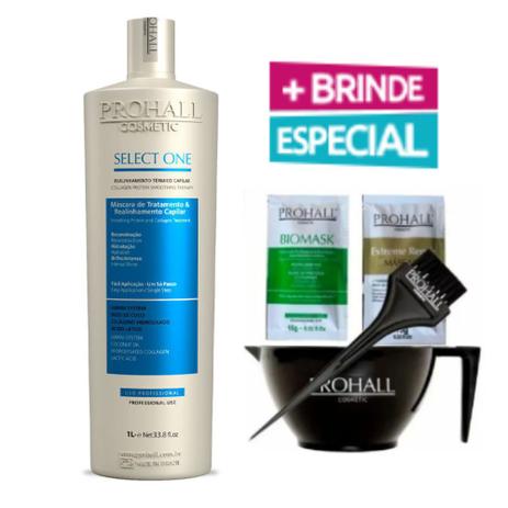 Escova Progressiva Prohall Select One 1L Menor preço em Escova Progressiva Prohall Select One 1L