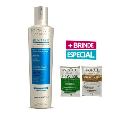 Escova Progressiva Prohall Select One Sem Formol 300ml Menor preço em Escova Progressiva Prohall Select One Sem Formol 300ml
