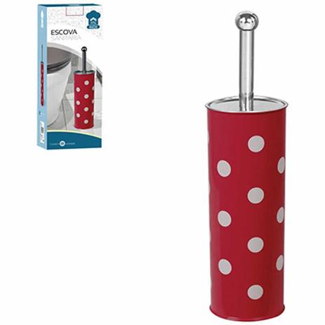 Escova Sanitária Em Inox Bolinhas Poa Vermelha Art House ZF1699 é boa?
