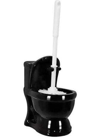 Escova Sanitária Escovinha com Suporte  mini Vaso Cerâmica Preto - Art house é boa?