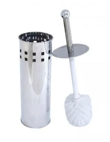 Escova Sanitária inox com Suporte para banheiro - Click urbano Menor preço em Escova Sanitária inox com Suporte para banheiro - Click urbano