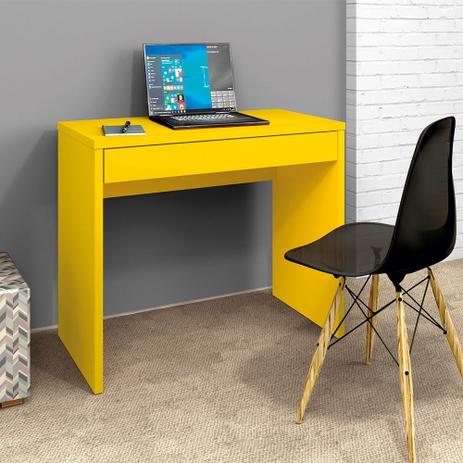 Escrivaninha 1 Gaveta Slim Amarelo - Zanzini Menor preço em Escrivaninha 1 Gaveta Slim Amarelo - Zanzini