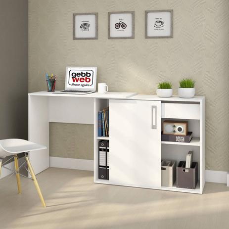 Escrivaninha 1 Porta Flex Montagem Treviso Web Gebb Work Branco Menor preço em Escrivaninha 1 Porta Flex Montagem Treviso Web Gebb Work Branco