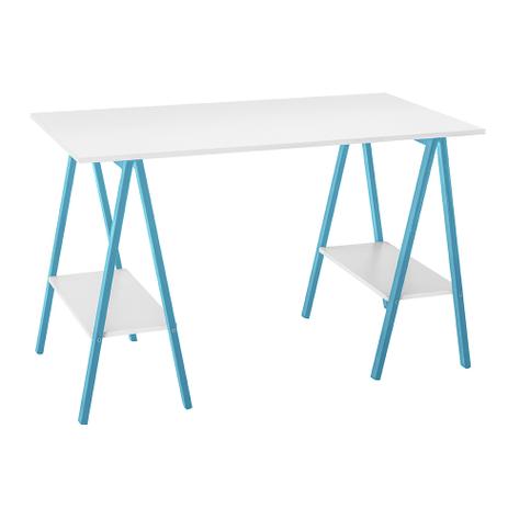 Escrivaninha Cavalete Savona Branco e Azul - Mobly é boa?