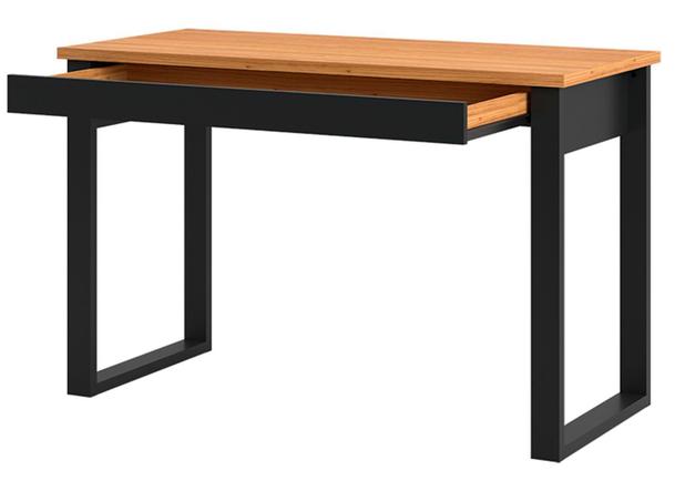 Escrivaninha Cleveland 1 Gaveta cor Freijo com Preto Fosco 118 cm - 62328 - Sun House Menor preço em Escrivaninha Cleveland 1 Gaveta cor Freijo com Preto Fosco 118 cm - 62328 - Sun House
