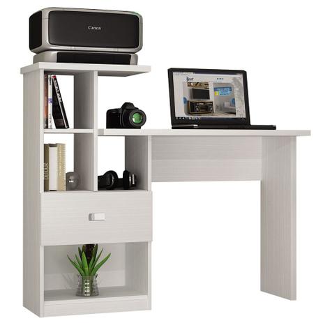 Escrivaninha Mesa para Computador Connect Branca com 1 Gaveta Benetil - Benetil móveis Menor preço em Escrivaninha Mesa para Computador Connect Branca com 1 Gaveta Benetil - Benetil móveis