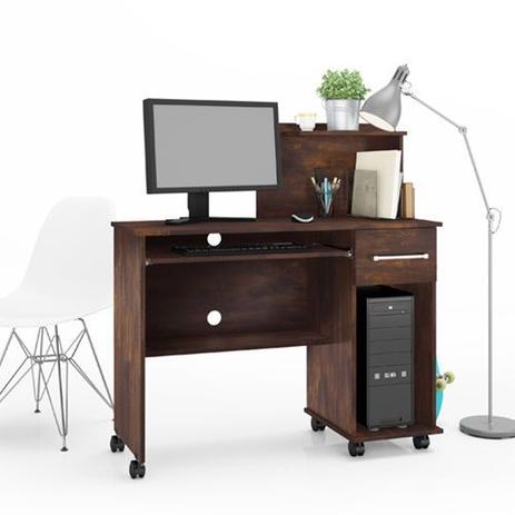 Escrivaninha Office Studio Noce Lukaliam Móveis Menor preço em Escrivaninha Office Studio Noce Lukaliam Móveis