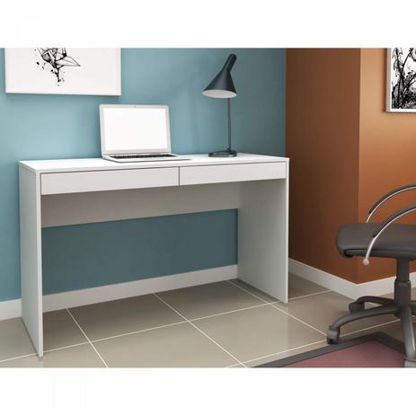 Escrivaninha para Escritório 2 Gavetas Home Office Hecol Móveis Branco Menor preço em Escrivaninha para Escritório 2 Gavetas Home Office Hecol Móveis Branco