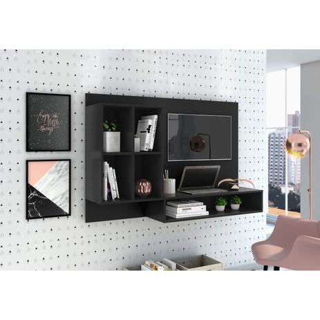 Escrivaninha Suspensa com Painel para TV até 37 Polegadas Mimo Siena Móveis Preto Fosco Liso é boa?