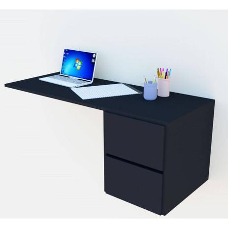 Escrivaninha Suspensa Mesa Para Escritório, Preto Fosco - FL - Fabrica das lojas Menor preço em Escrivaninha Suspensa Mesa Para Escritório, Preto Fosco - FL - Fabrica das lojas