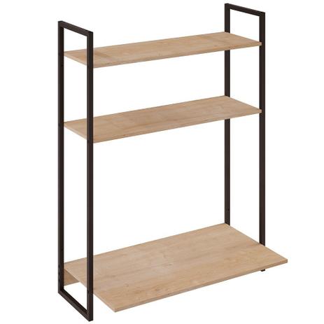 Escrivaninha Suspensa Para Escritório e Home Office Com 2 Prateleiras Parla F01 Nature - Lyam Decor Menor preço em Escrivaninha Suspensa Para Escritório e Home Office Com 2 Prateleiras Parla F01 Nature - Lyam Decor