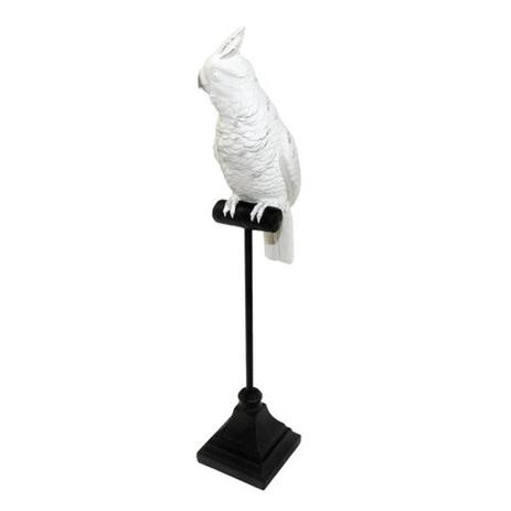 Escultura Decorativa Cacatua Branca - Prime home decor Menor preço em Escultura Decorativa Cacatua Branca - Prime home decor