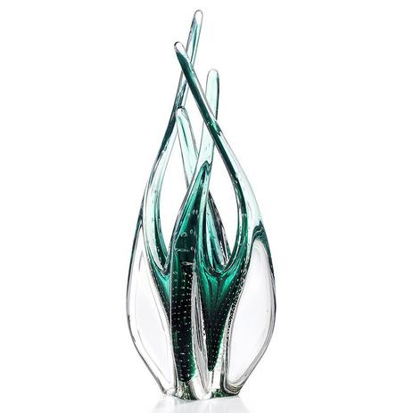 Escultura Vaso Murano Cristal Sao Marcos Verde Esmeralda - São marcos Menor preço em Escultura Vaso Murano Cristal Sao Marcos Verde Esmeralda - São marcos
