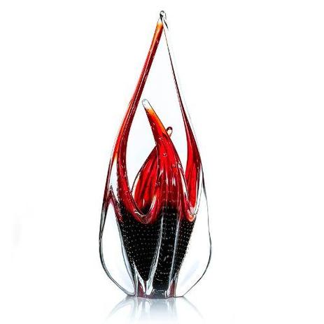 Escultura Vaso Murano Cristal Sao Marcos Vermelho E Lilas - São marcos Menor preço em Escultura Vaso Murano Cristal Sao Marcos Vermelho E Lilas - São marcos