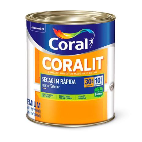 Esmalte Sintético Coralit Brilhante Coral Secagem Rápida Balance Branco 900ml com 06 Unidades Menor preço em Esmalte Sintético Coralit Brilhante Coral Secagem Rápida Balance Branco 900ml com 06 Unidades
