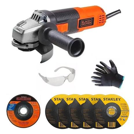 Esmerilhadeira 4.1/2 G720 820W 220V + Kit - Black+Decker - Black-decker Menor preço em Esmerilhadeira 4.1/2 G720 820W 220V + Kit - Black+Decker - Black-decker