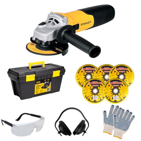 Esmerilhadeira 600W Stanley c/ Maleta e Kit EPI 110V Menor preço em Esmerilhadeira 600W Stanley c/ Maleta e Kit EPI 110V