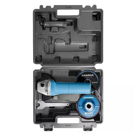 Esmerilhadeira Angular 4.1/2” 750W 11000RPM com Maleta e Acessórios G1910/BR GAMMA Menor preço em Esmerilhadeira Angular 4.1/2” 750W 11000RPM com Maleta e Acessórios G1910/BR GAMMA