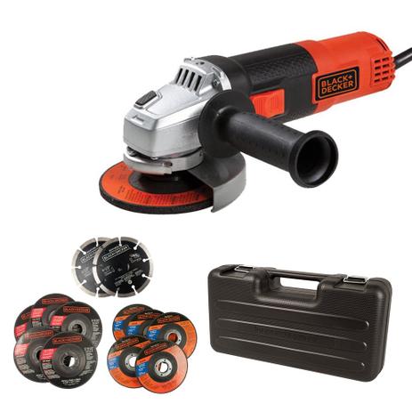 Esmerilhadeira angular 4.1/2” 820 watts rotação de 11000 rpm com maleta- G720K12 (220V) - Black + decker é boa?