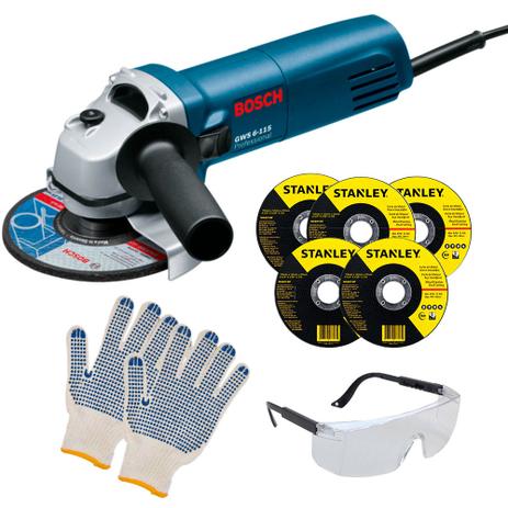 Esmerilhadeira Angular 4.1/2” 850w GWS850 Bosch 110v C/ 5 Discos e Acessórios Menor preço em Esmerilhadeira Angular 4.1/2” 850w GWS850 Bosch 110v C/ 5 Discos e Acessórios