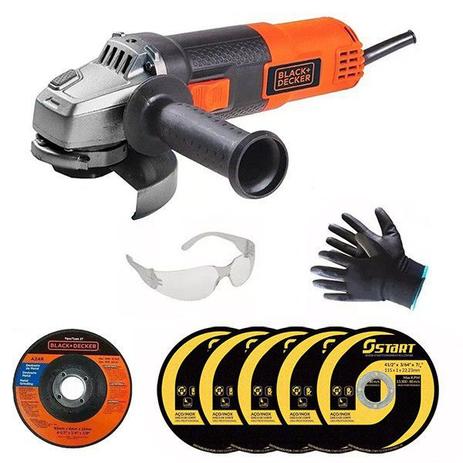 Esmerilhadeira Angular 4 1/2 G720 820w 220v Black + Decker com Kit Discos + EPI. - BLACK & DECKER Menor preço em Esmerilhadeira Angular 4 1/2 G720 820w 220v Black + Decker com Kit Discos + EPI. - BLACK & DECKER