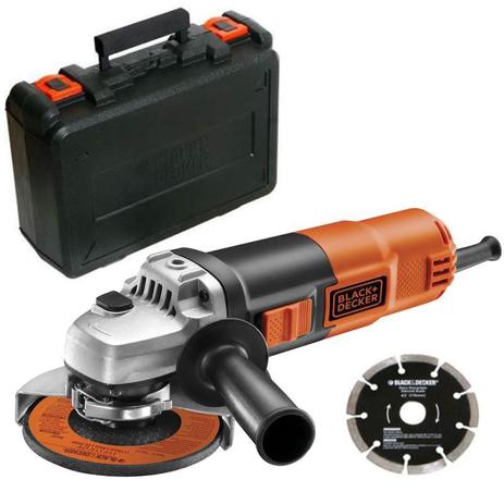 Esmerilhadeira Angular 4.1/2 POL 1000W Jet Kort c/ Função Serra Mármore G1000K BLACK+DECKER - Black Decker Menor preço em Esmerilhadeira Angular 4.1/2 POL 1000W Jet Kort c/ Função Serra Mármore G1000K BLACK+DECKER - Black Decker